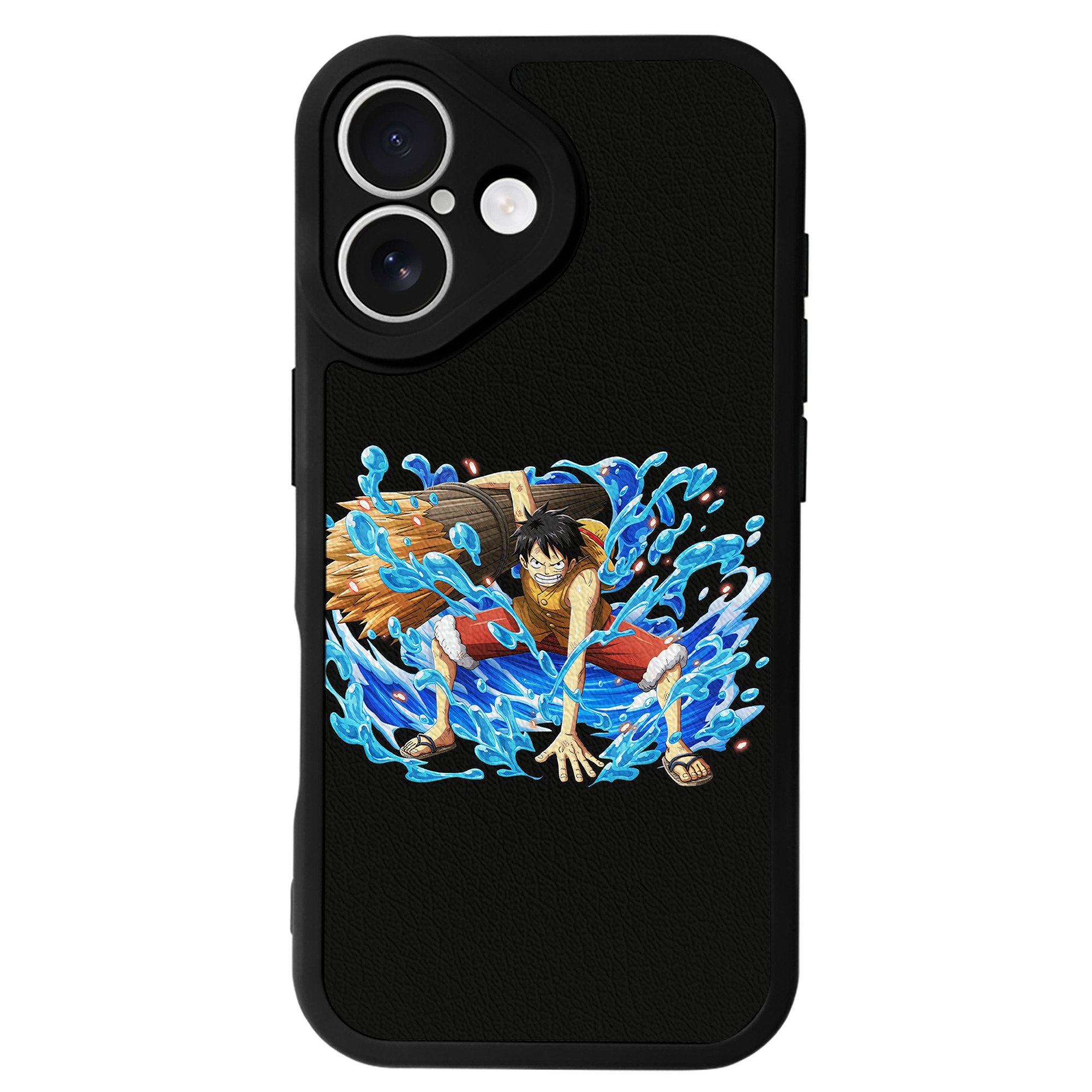 （画像用） ワンピース モンキー・D・ルフィ ONE PIECE Monkey D. Luffy 【iPhone 16シリーズ対応】シリコンスマホケース（レザー調） 材質：シリコン